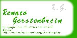 renato gerstenbrein business card